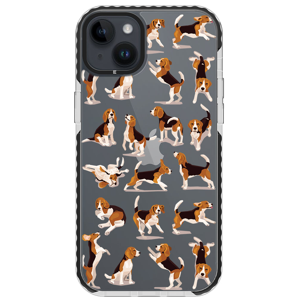 Beagle Hearts Impact iPhone Case