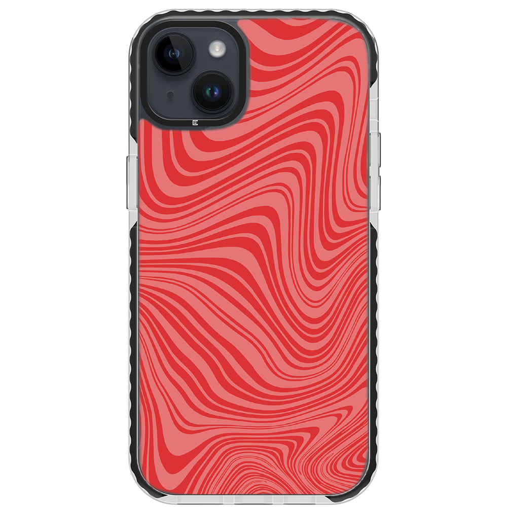 Psychedelic  Red Swirl iPhone Case