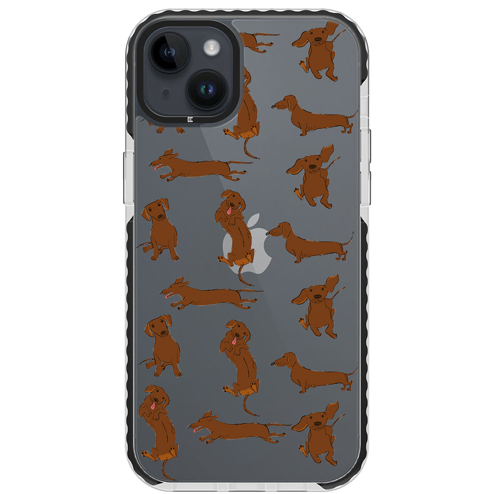 Baby Dachshund Collage Impact iPhone Case