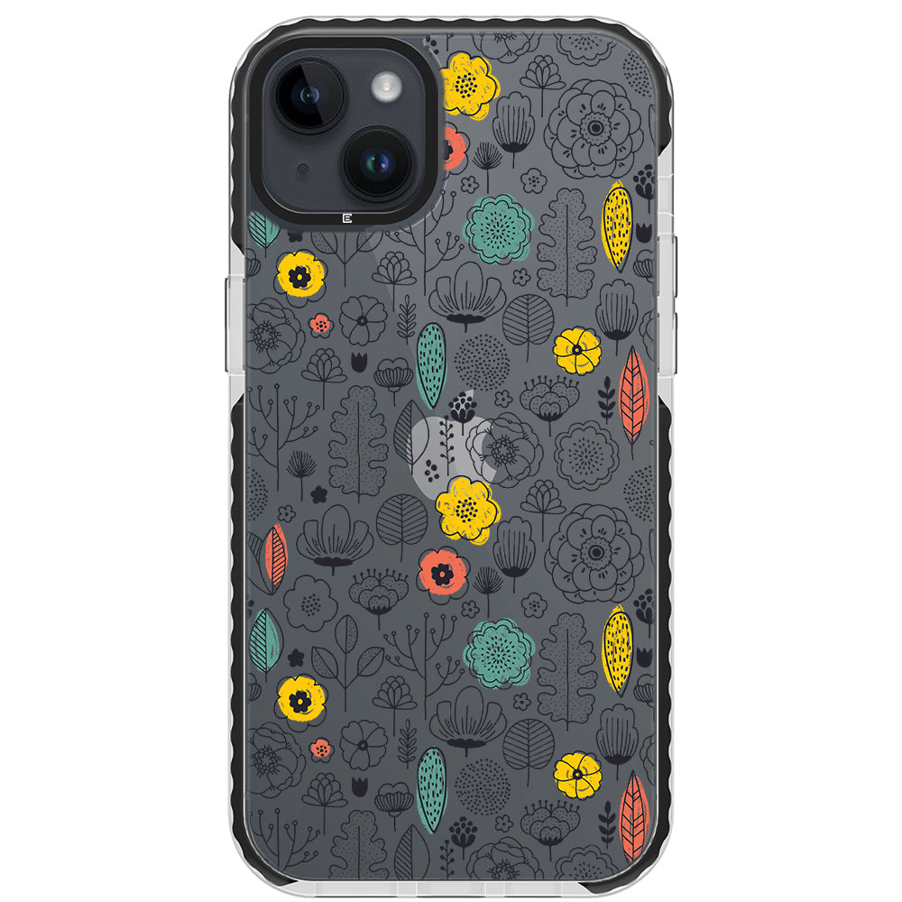 Minimal Scandinavian Flowers Impact iPhone Case