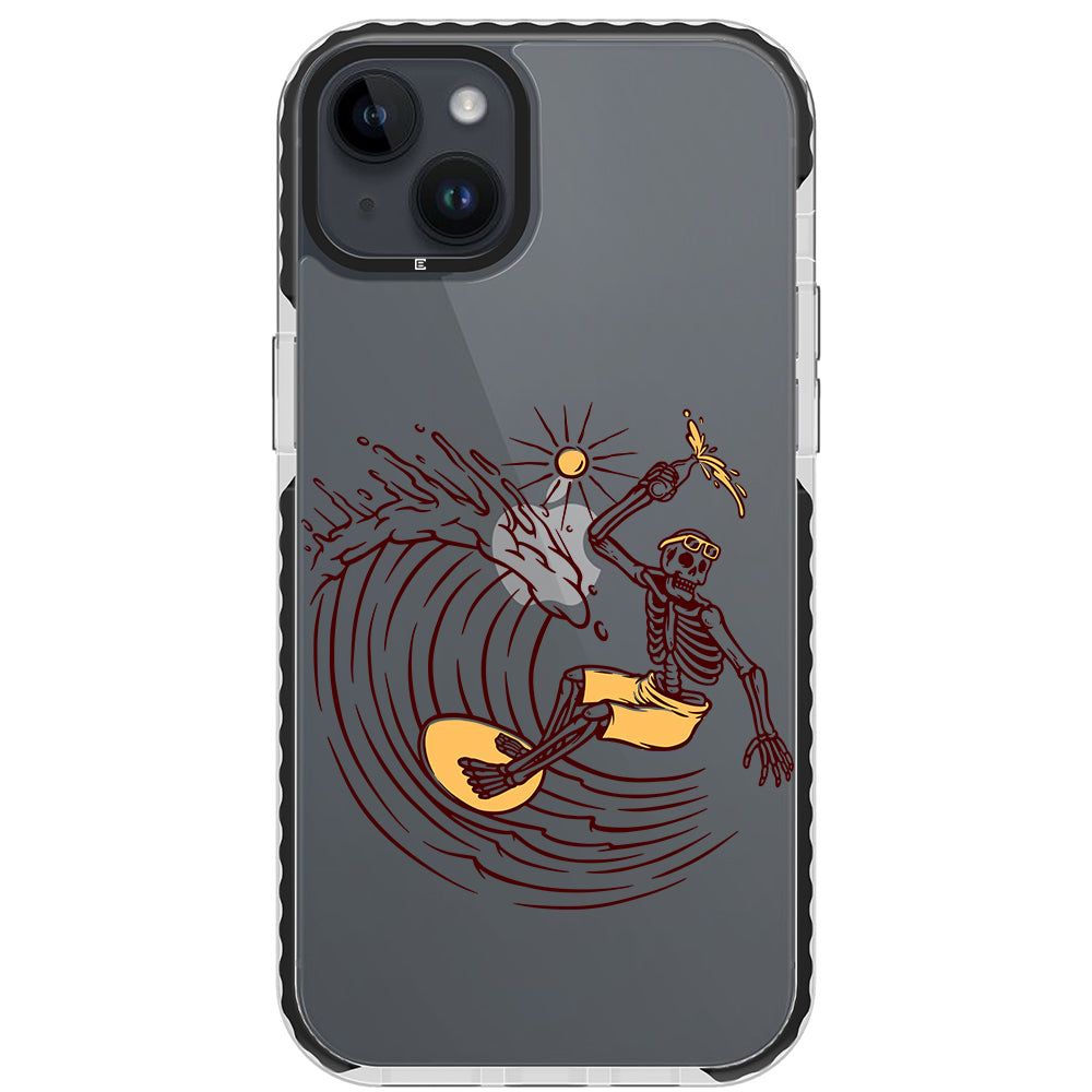 Surfing Skeleton Impact iPhone Case