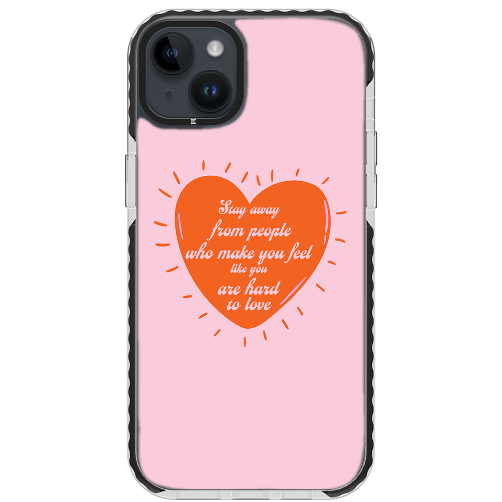 Stay Away Quote Impact iPhone Case