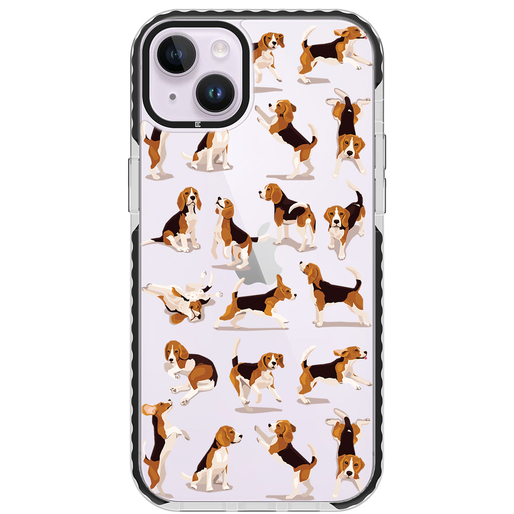 Beagle Hearts Impact iPhone Case