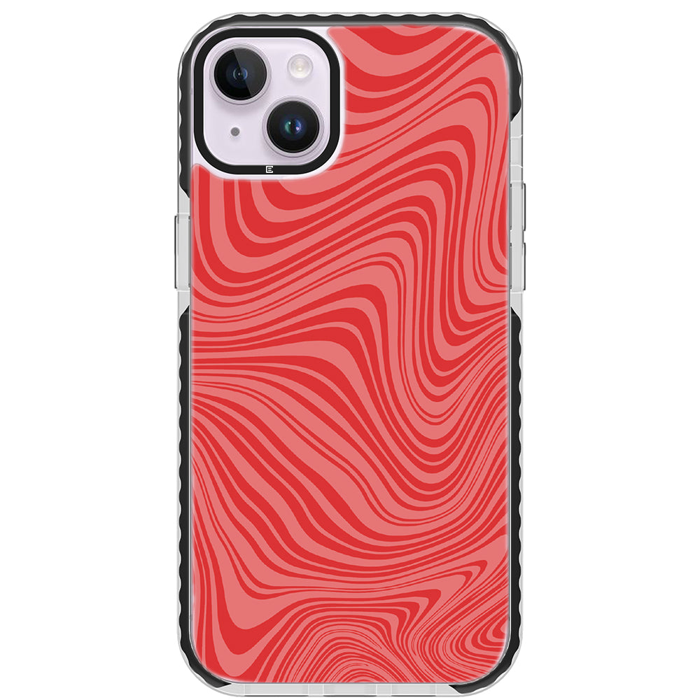 Psychedelic  Red Swirl iPhone Case