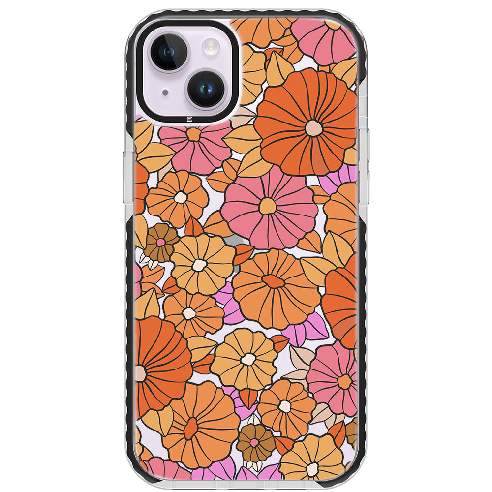 Retro Flowers Impact iPhone Case