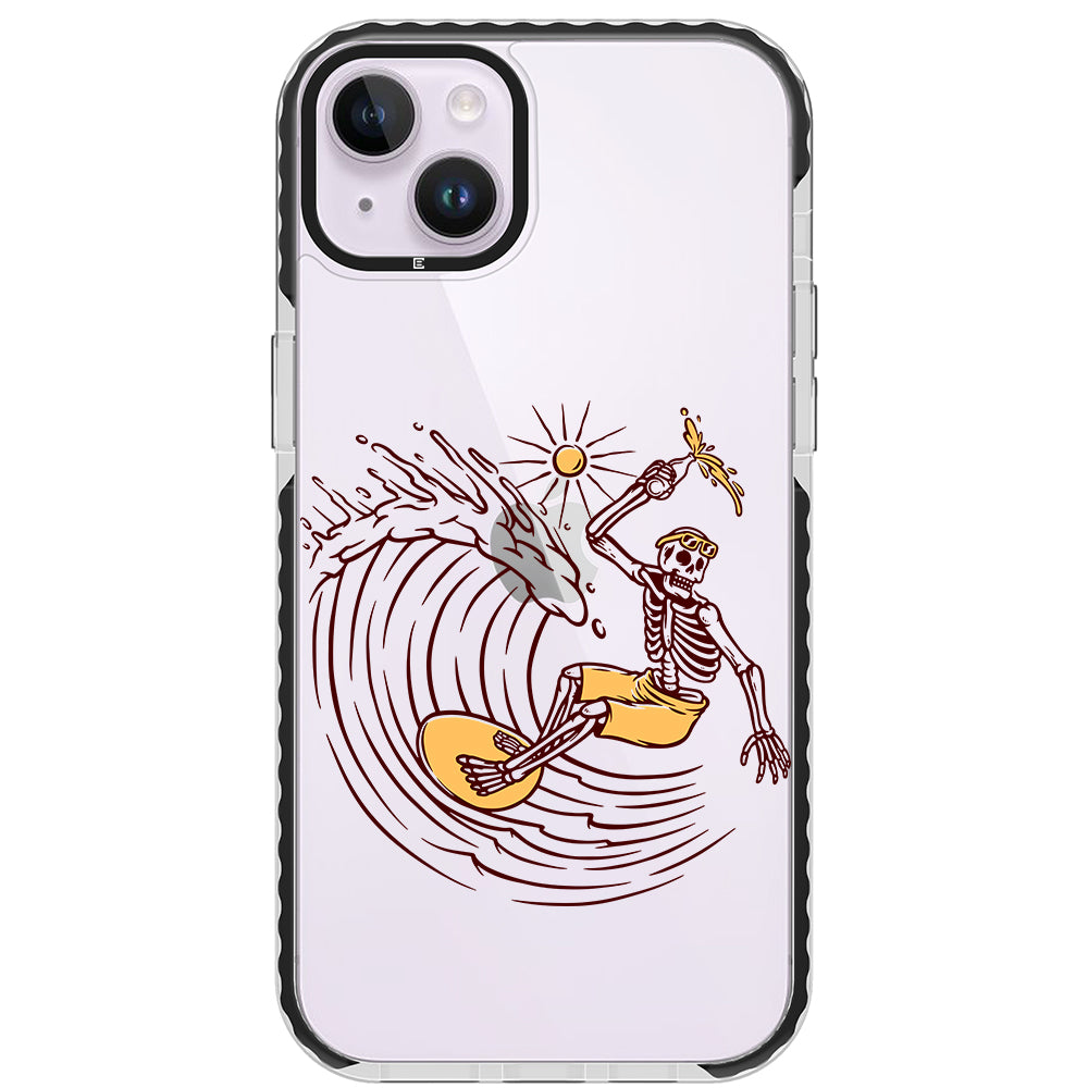 Surfing Skeleton Impact iPhone Case