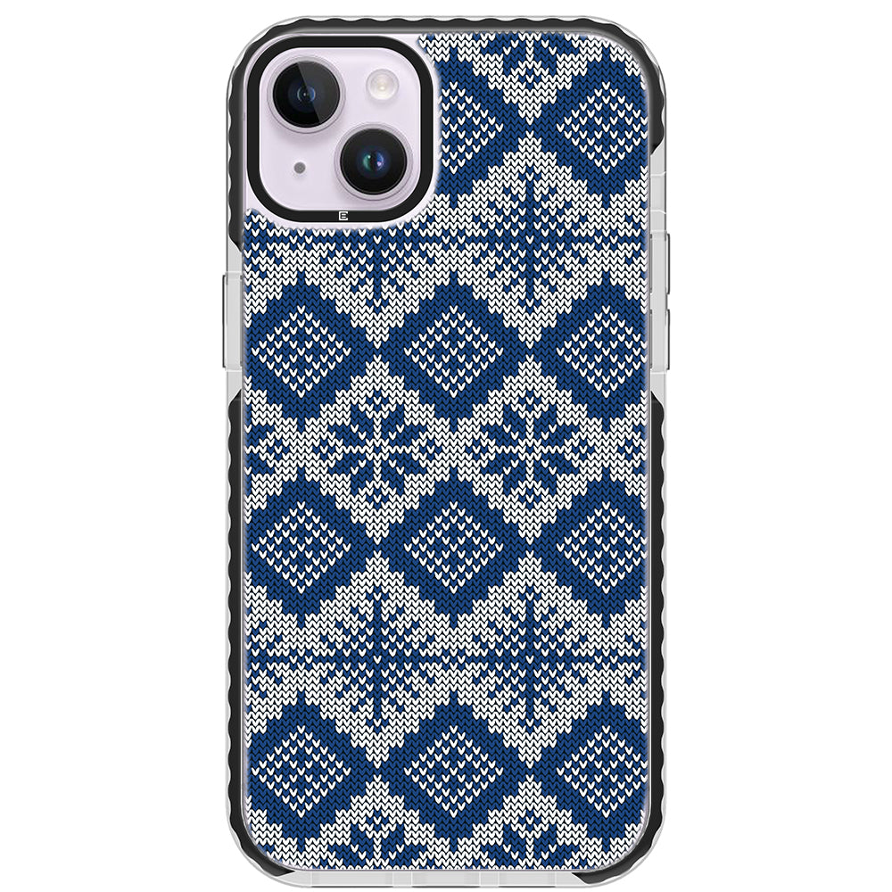 Ugly Sweater Blue White Impact iPhone Case