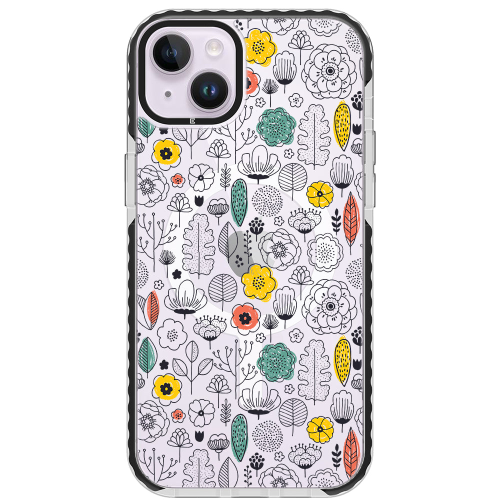 Minimal Scandinavian Flowers Impact iPhone Case