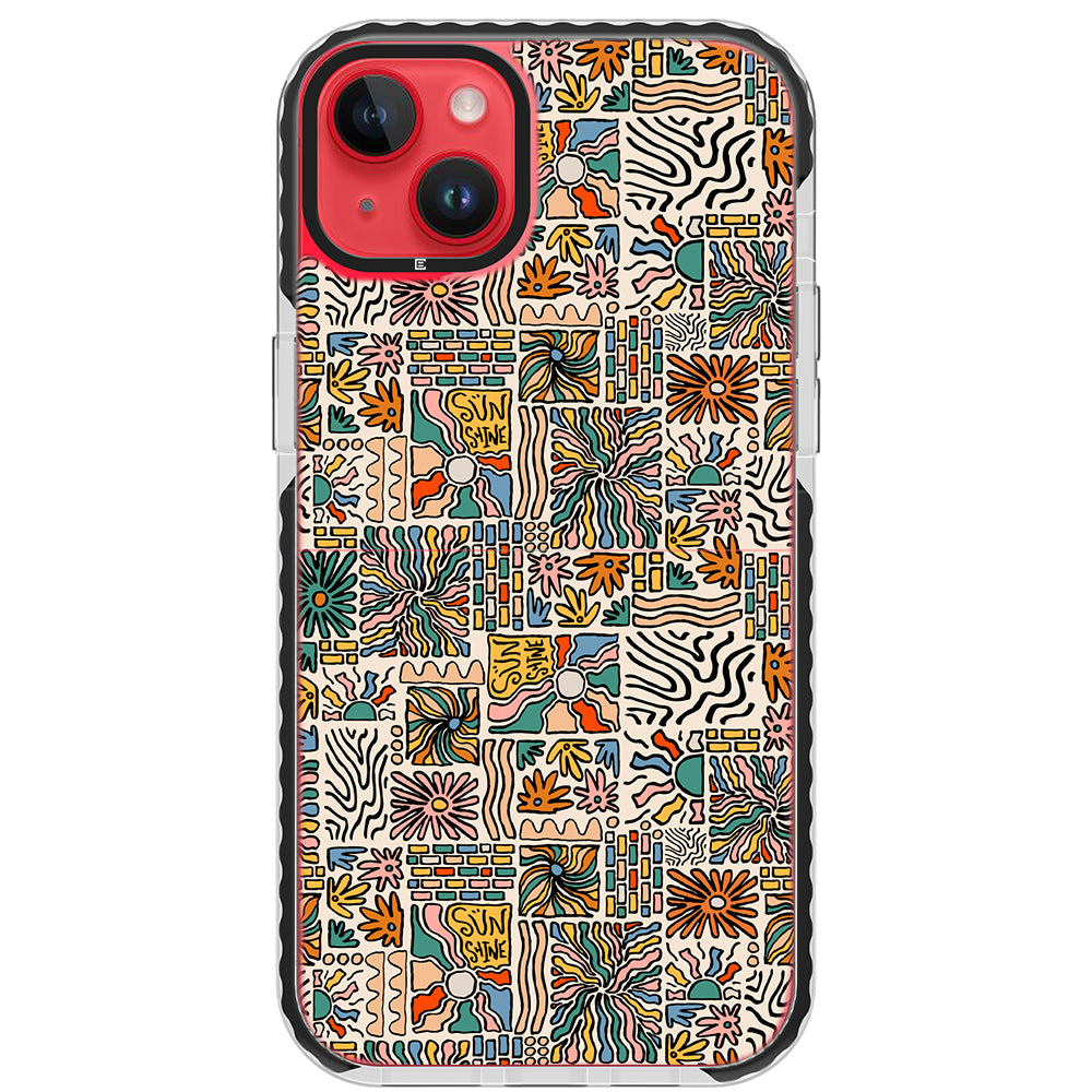 Spring Groovy Pattern Impact iPhone Case