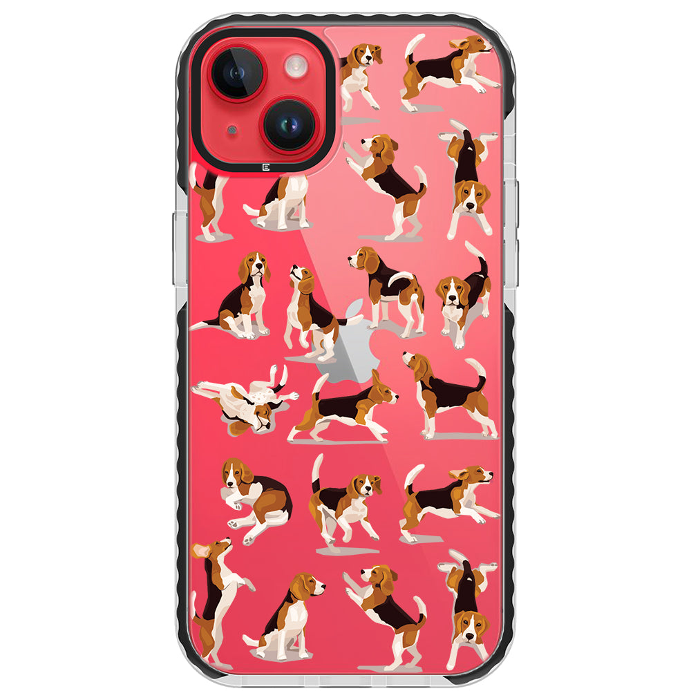 Beagle Hearts Impact iPhone Case