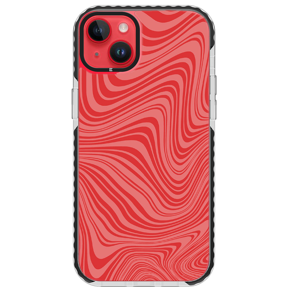 Psychedelic  Red Swirl iPhone Case