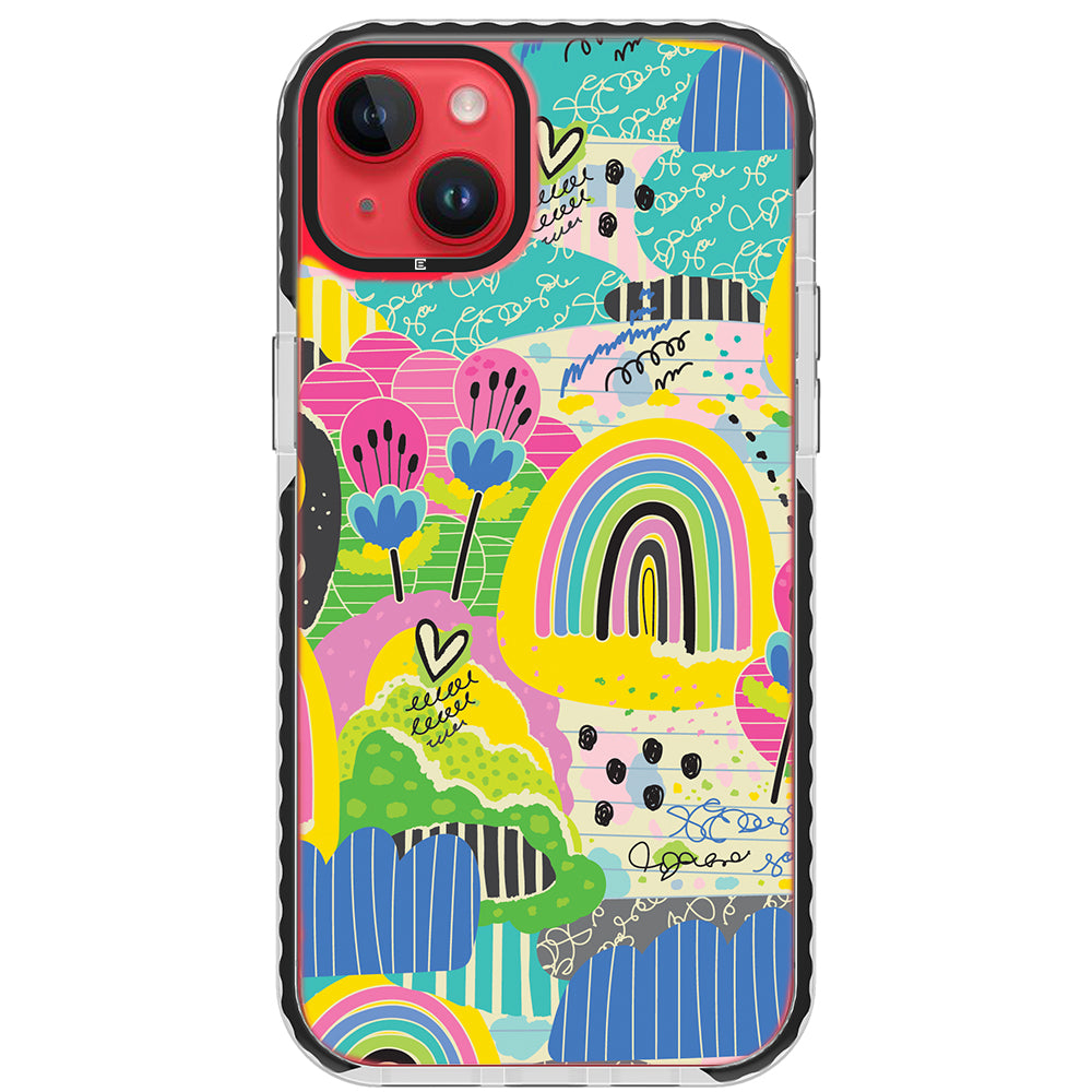 Rainbow Patches Impact iPhone Case