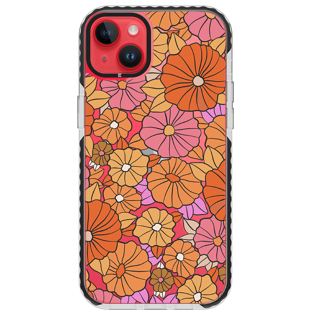 Retro Flowers Impact iPhone Case