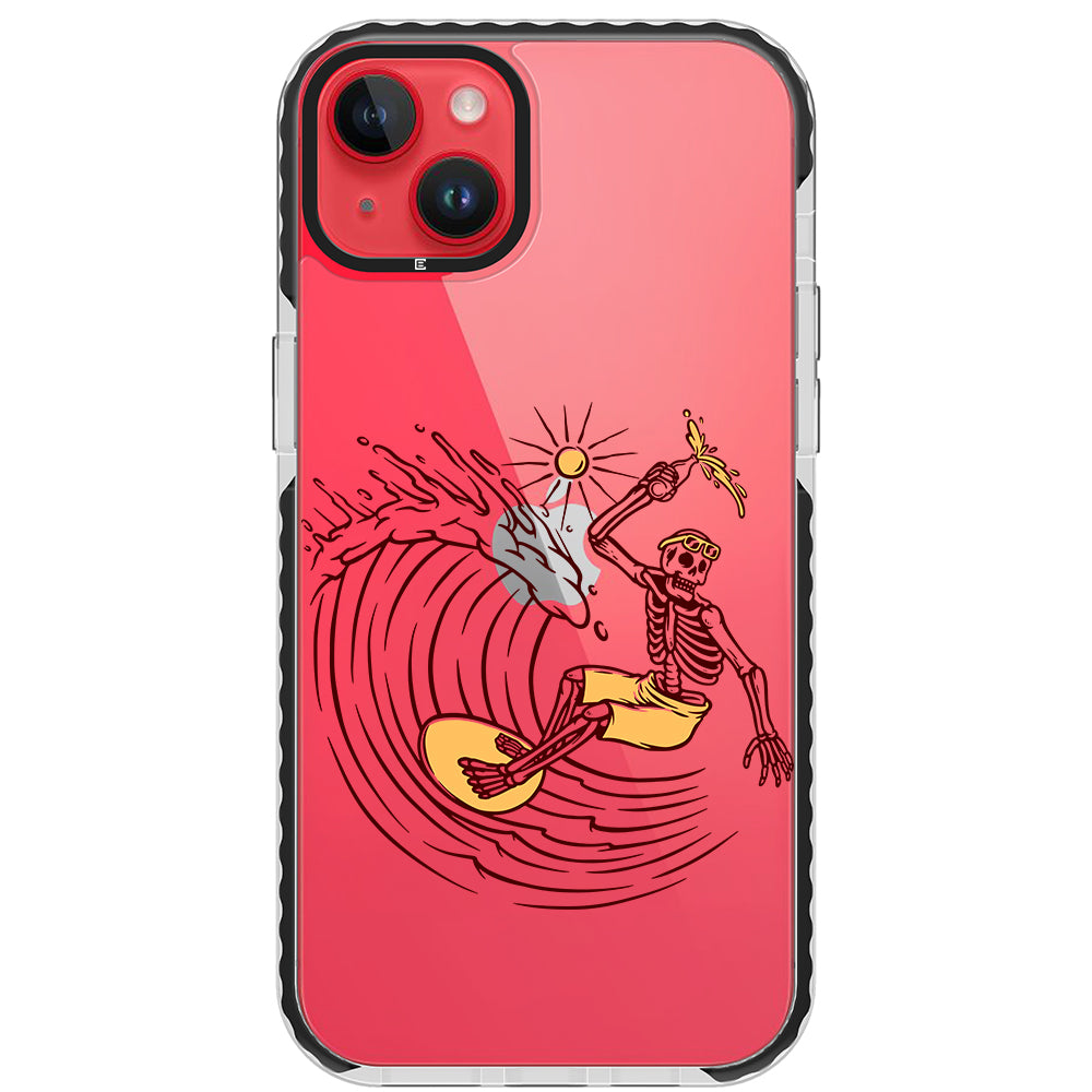 Surfing Skeleton Impact iPhone Case