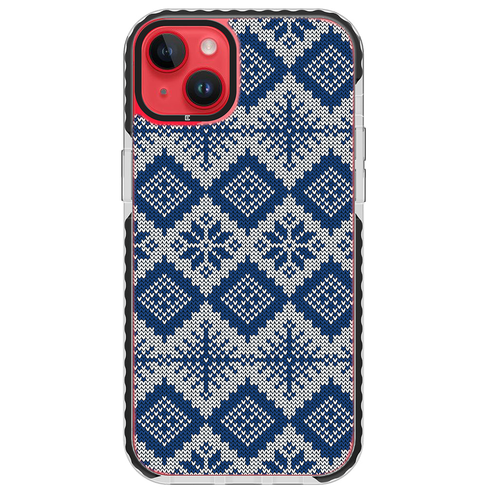 Ugly Sweater Blue White Impact iPhone Case