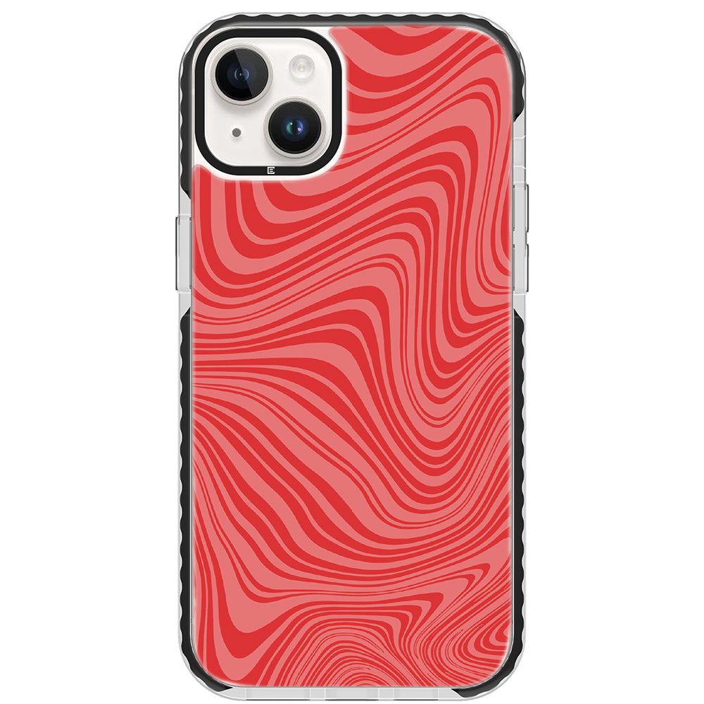 Psychedelic  Red Swirl iPhone Case