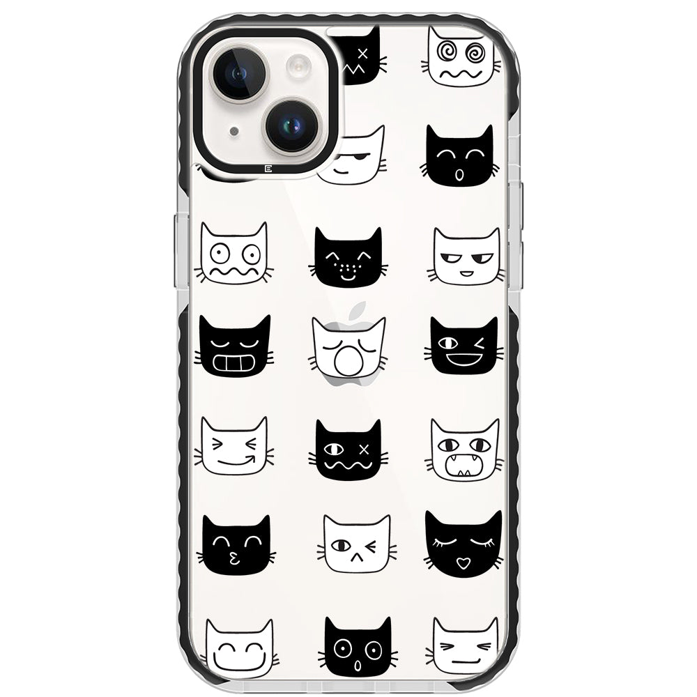 Cat Faces Impact iPhone Case