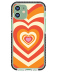 Retro Heart Print  Phone Case