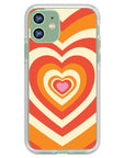 Retro Heart Print  Phone Case