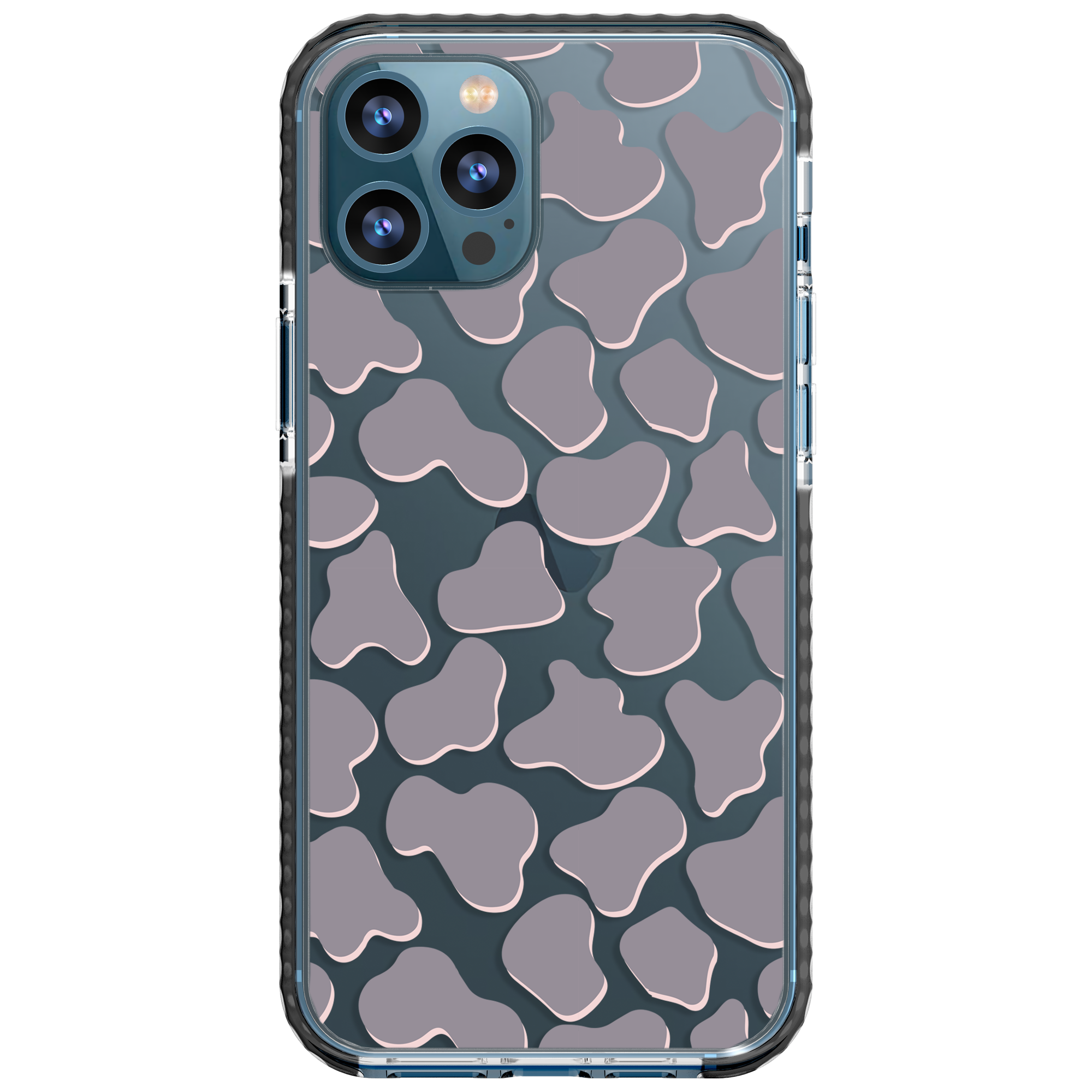 Gray Cow Print Phone Case