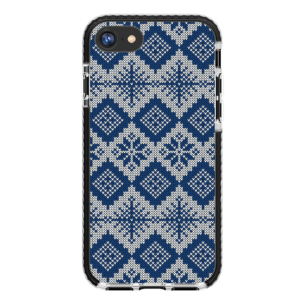 Ugly Sweater Blue White Impact iPhone Case