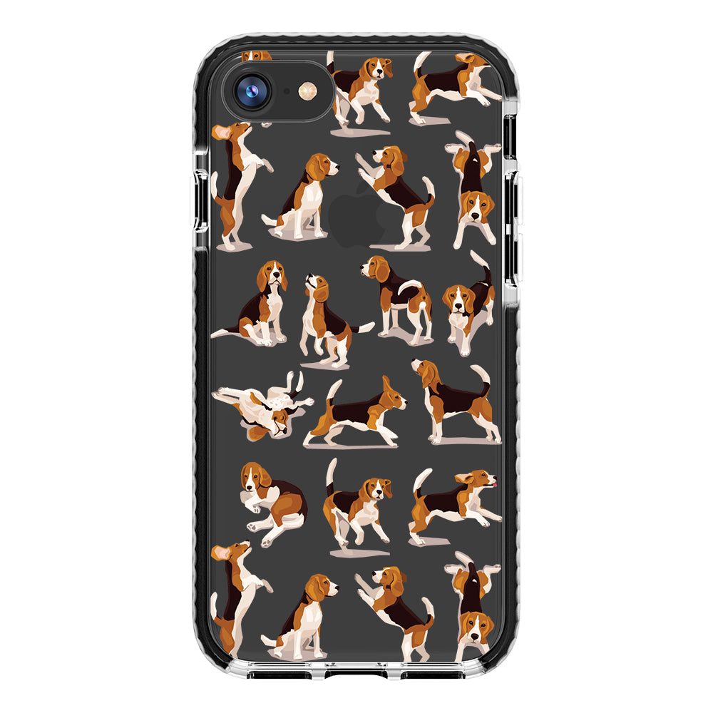 Beagle Hearts Impact iPhone Case