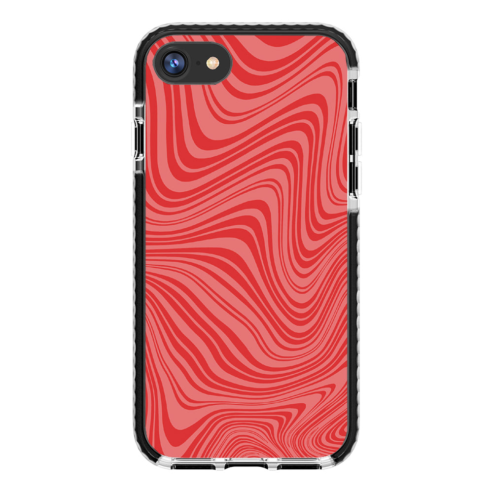 Psychedelic  Red Swirl iPhone Case