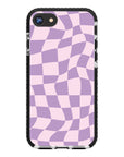 Warped Purple Checkered Impact iPhone Case