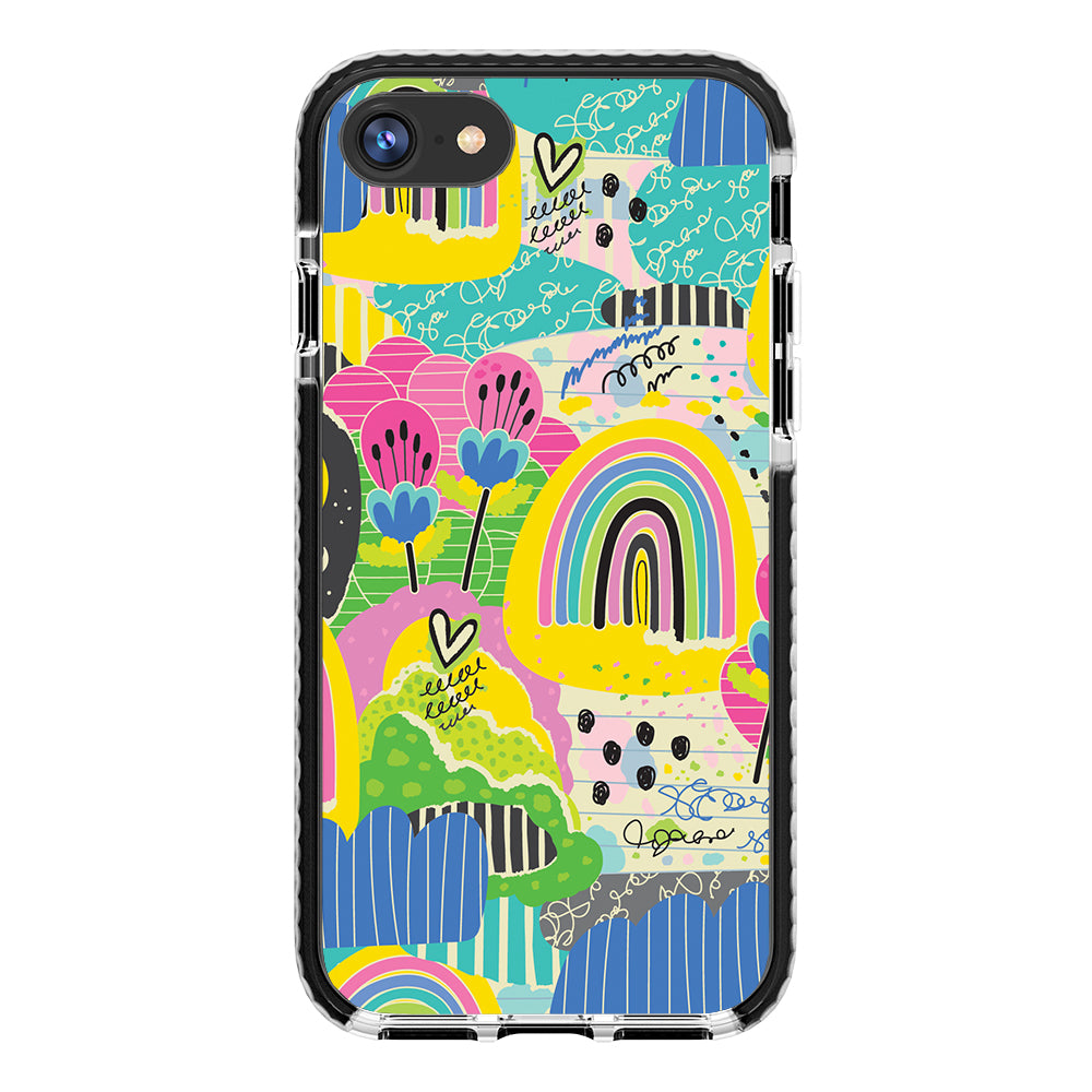 Rainbow Patches Impact iPhone Case