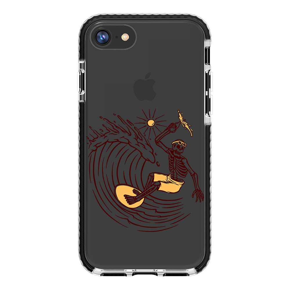 Surfing Skeleton Impact iPhone Case