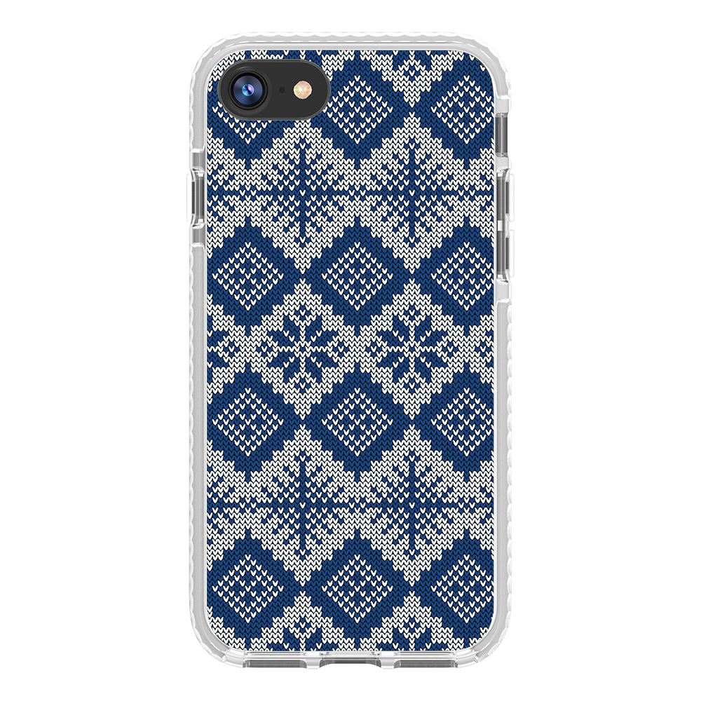 Ugly Sweater Blue White Impact iPhone Case