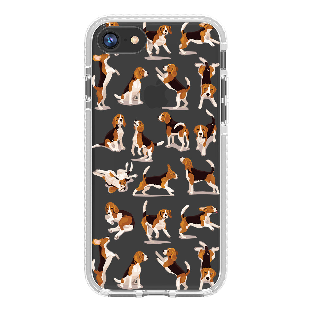 Beagle Hearts Impact iPhone Case