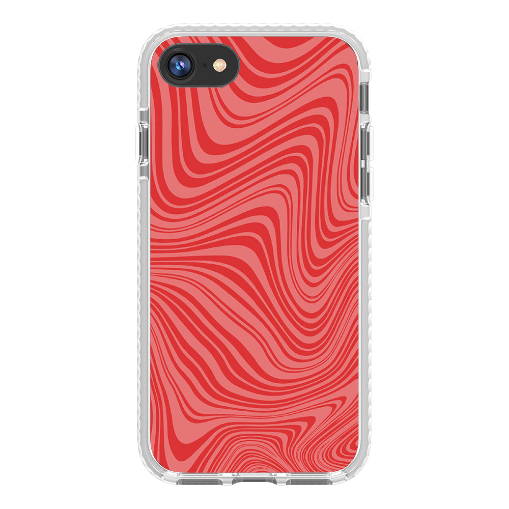 Psychedelic  Red Swirl iPhone Case