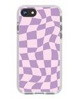 Warped Purple Checkered Impact iPhone Case