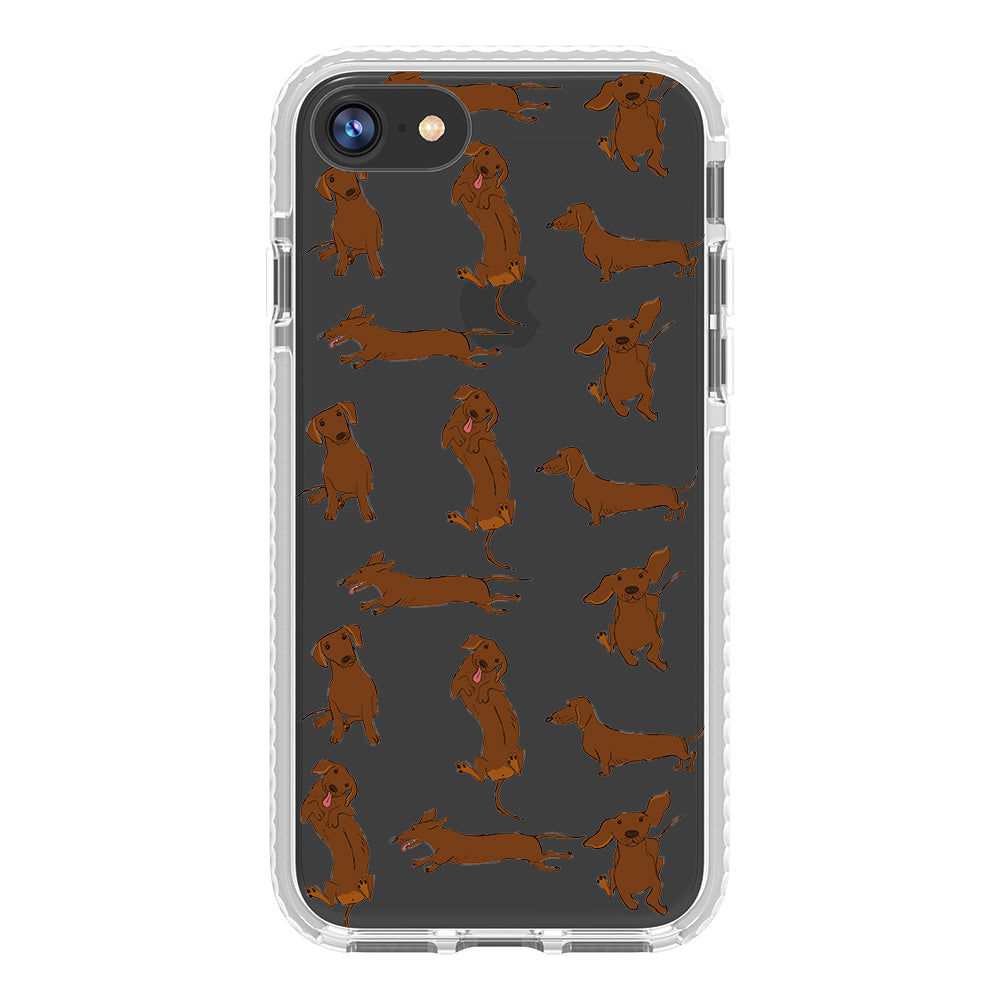 Baby Dachshund Collage Impact iPhone Case