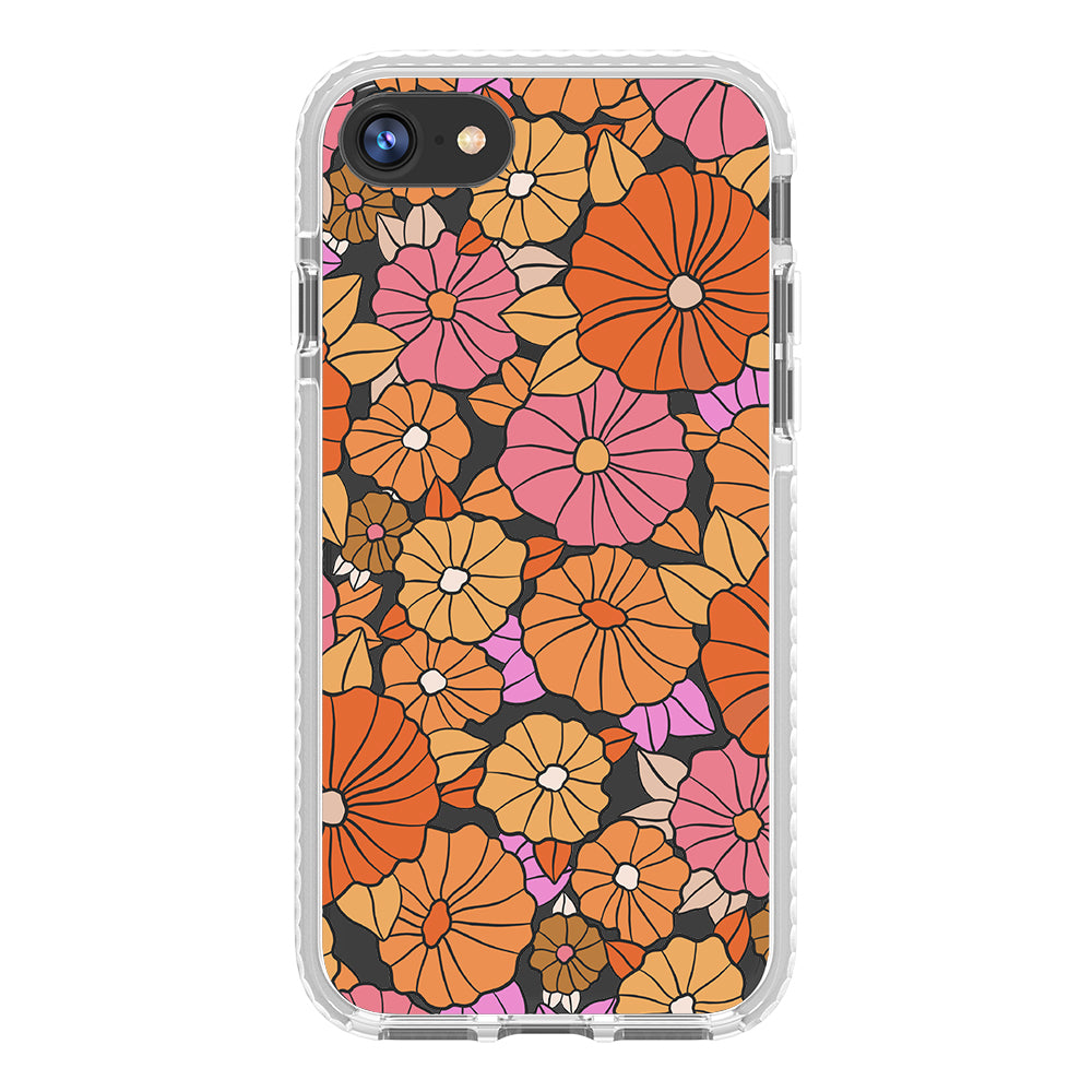 Retro Flowers Impact iPhone Case