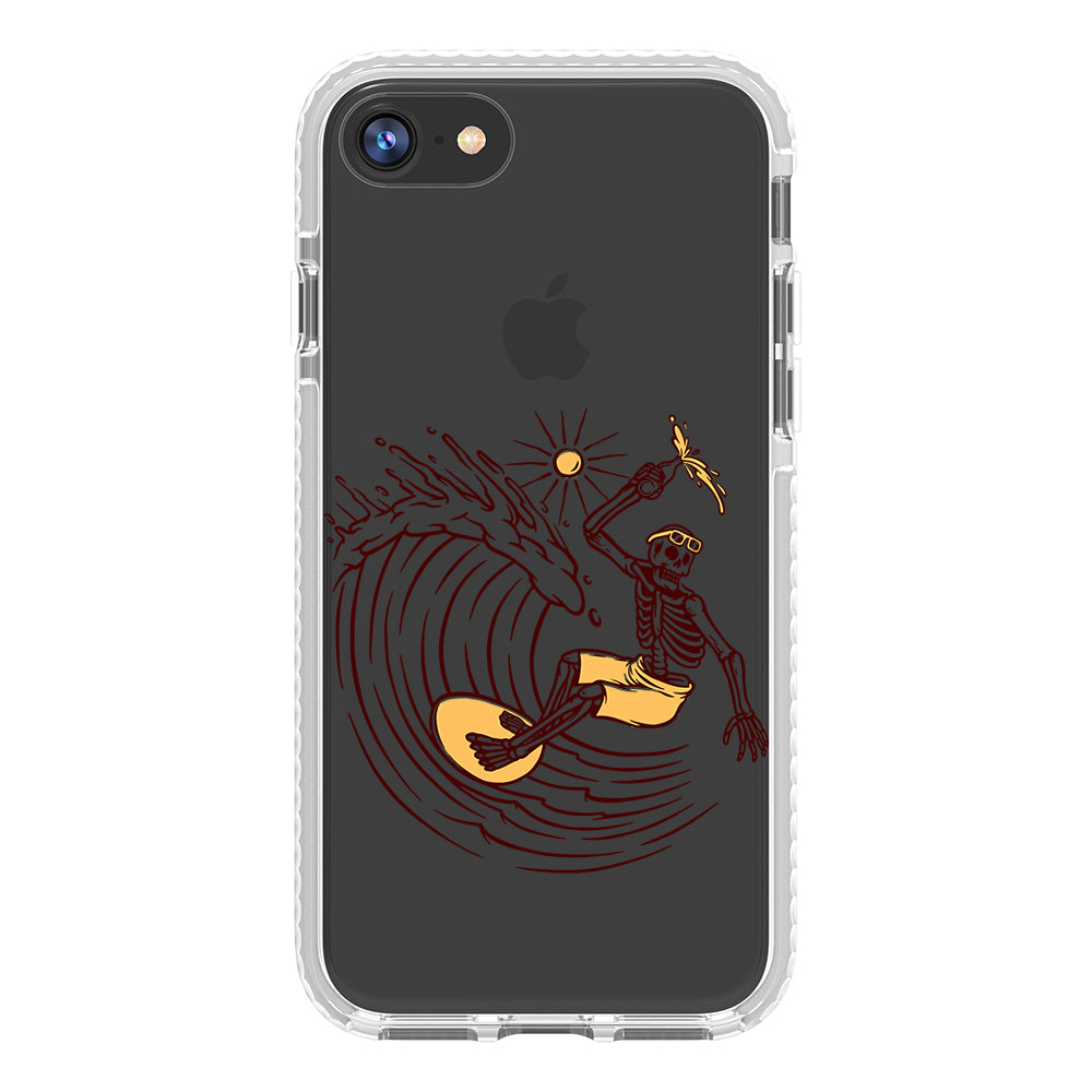 Surfing Skeleton Impact iPhone Case