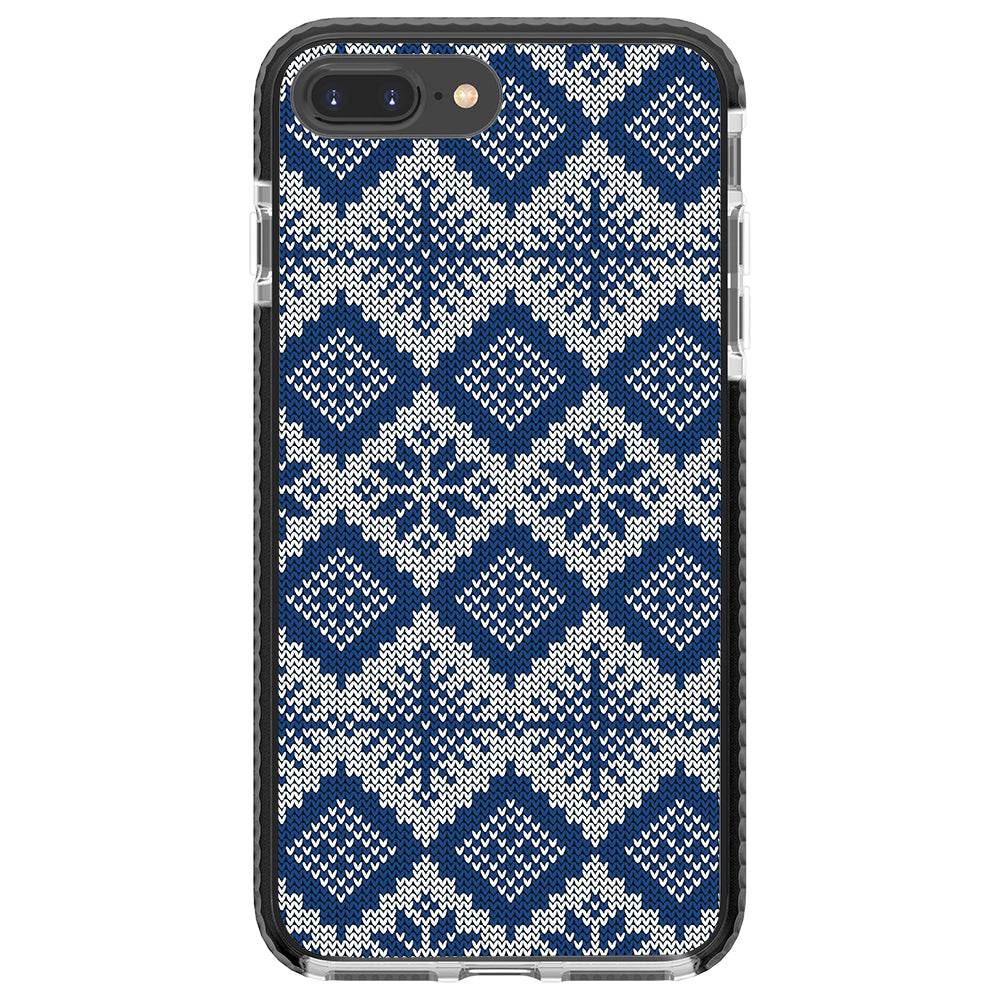 Ugly Sweater Blue White Impact iPhone Case