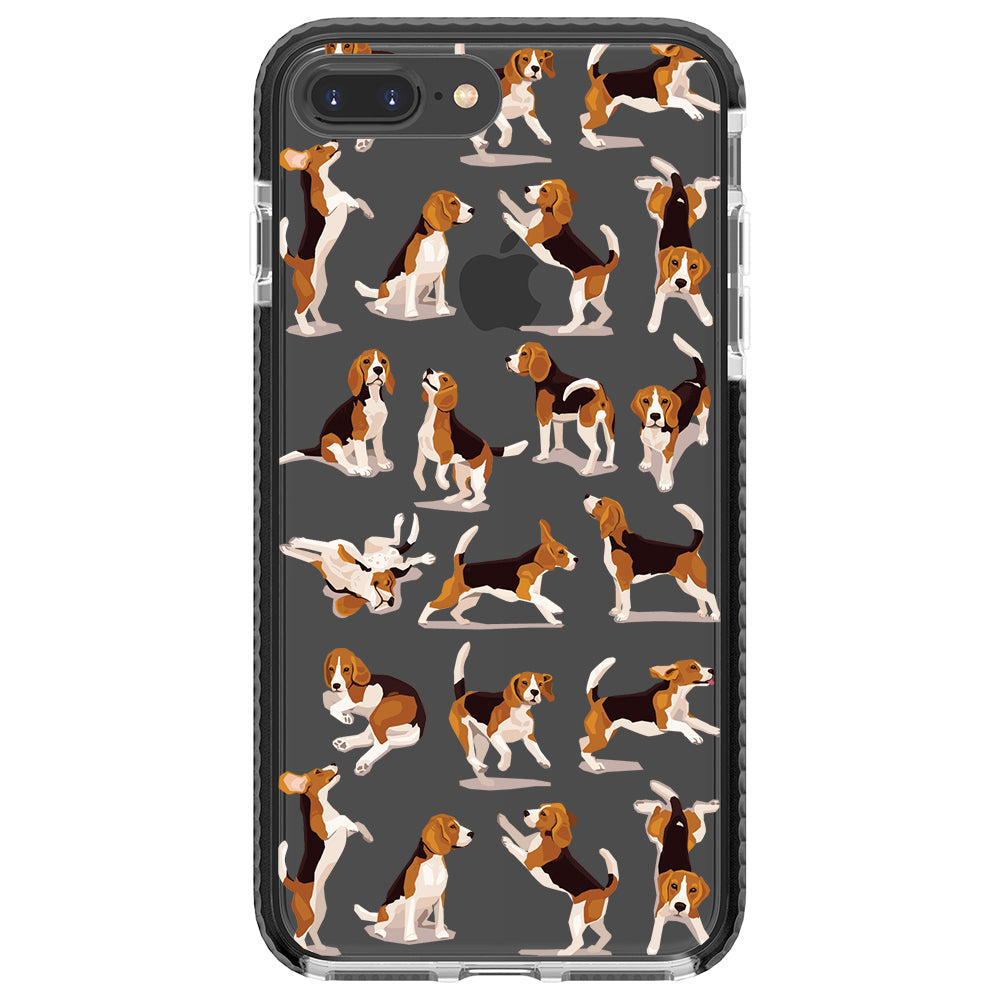 Beagle Hearts Impact iPhone Case