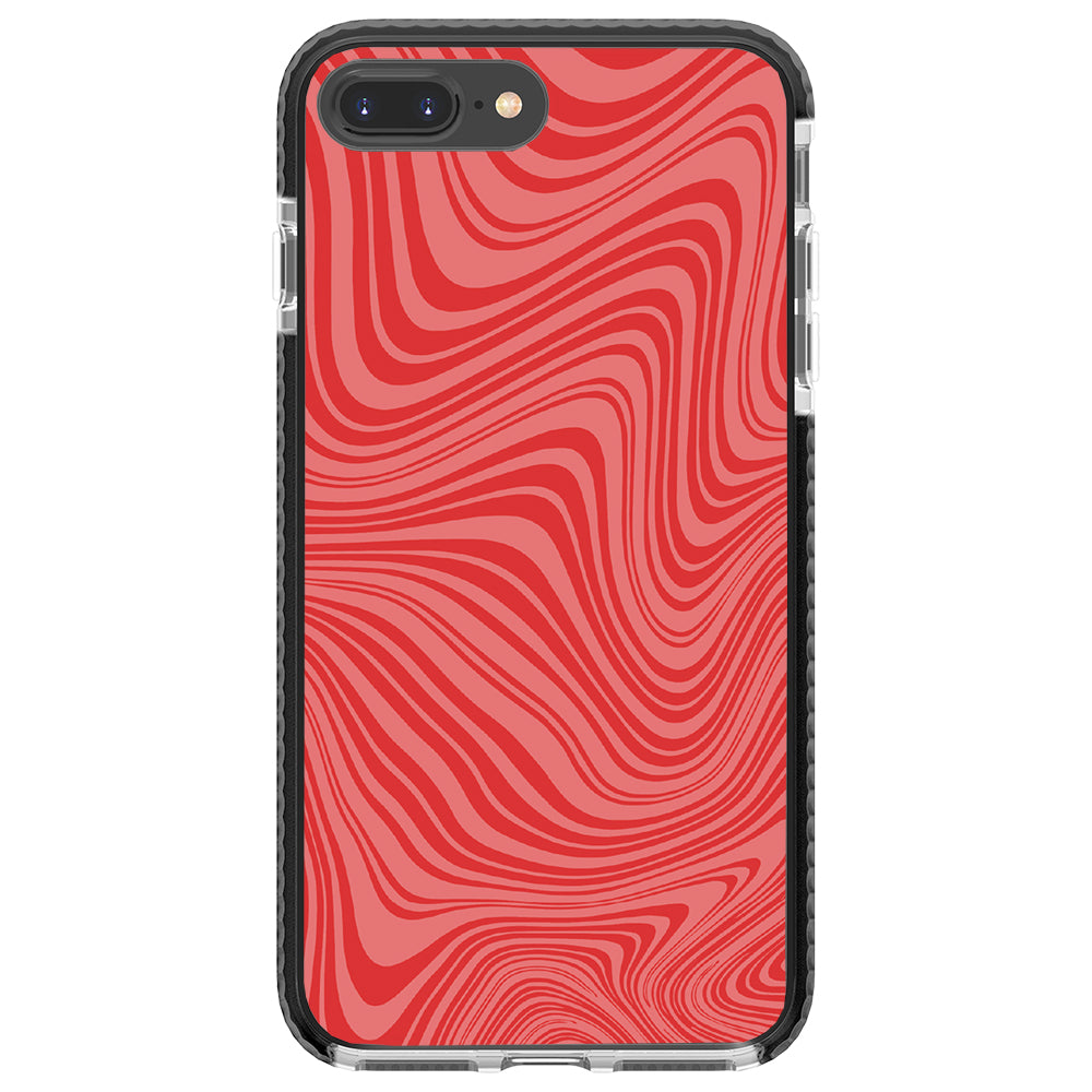 Psychedelic  Red Swirl iPhone Case