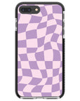 Warped Purple Checkered Impact iPhone Case