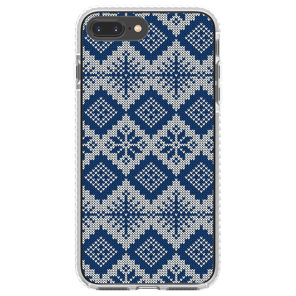 Ugly Sweater Blue White Impact iPhone Case