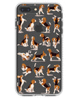 Beagle Hearts Impact iPhone Case