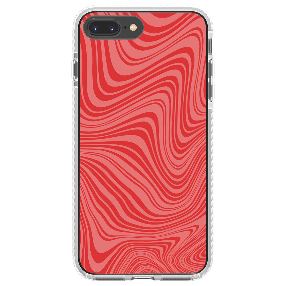 Psychedelic  Red Swirl iPhone Case