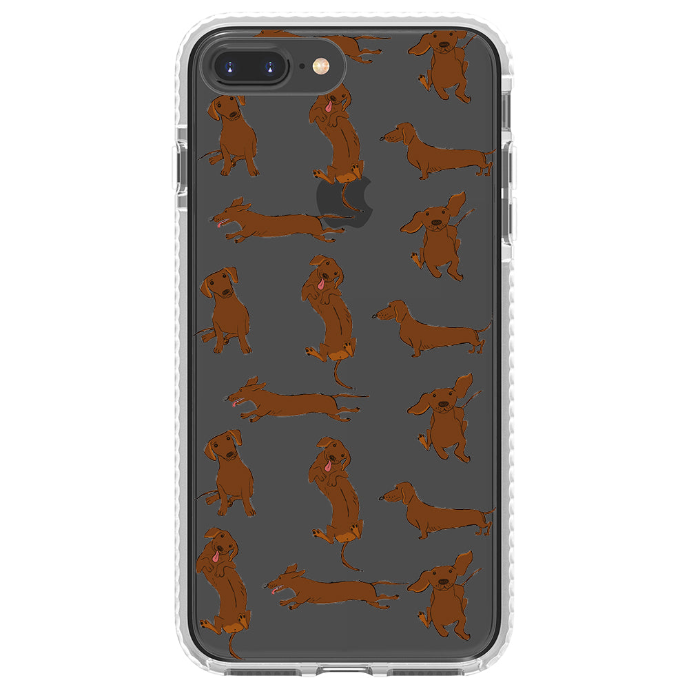 Baby Dachshund Collage Impact iPhone Case