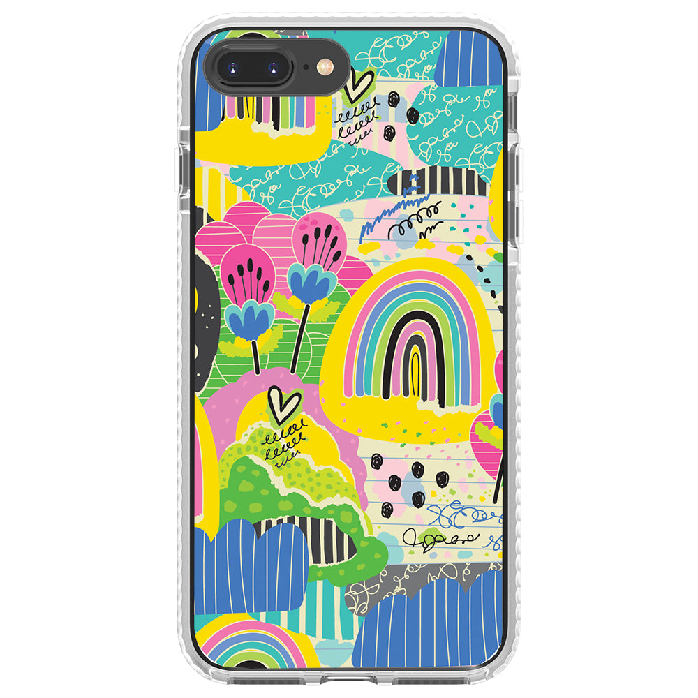 Rainbow Patches Impact iPhone Case