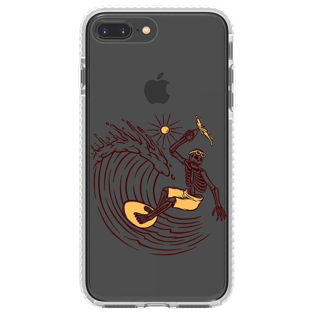 Surfing Skeleton Impact iPhone Case