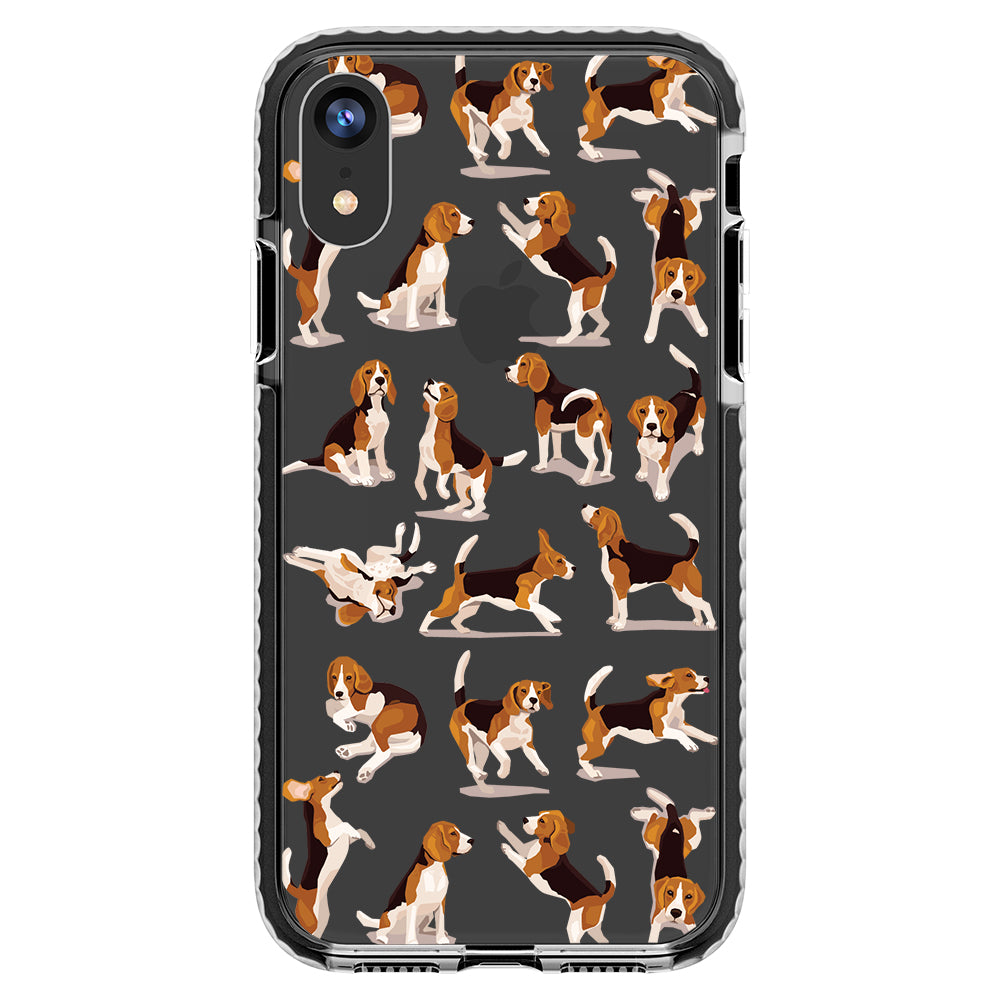 Beagle Hearts Impact iPhone Case