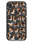 Beagle Hearts Impact iPhone Case