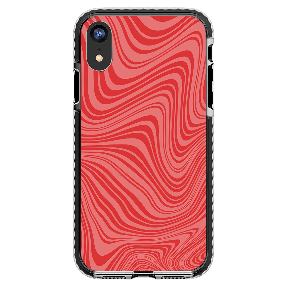 Psychedelic  Red Swirl iPhone Case